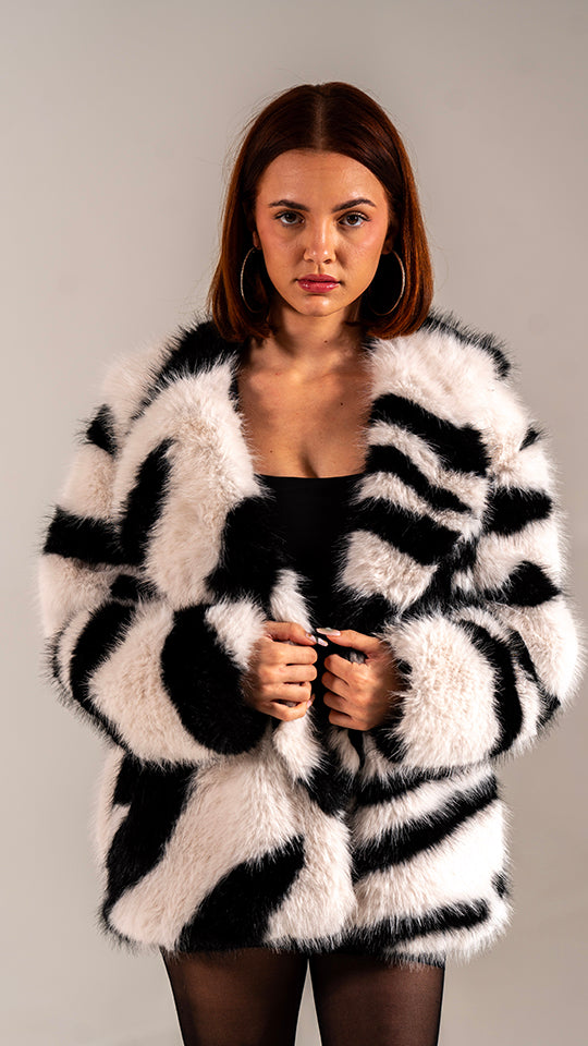 Zebra Fur Coat – Dria Dair Boutique
