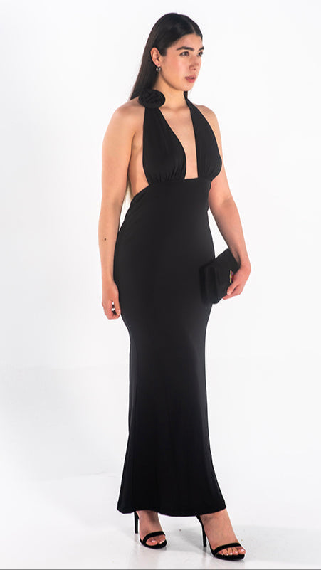 Deep Plunge Maxi Gown – Dria Dair Boutique