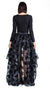 Hi-Low Floral Tulle Skirt