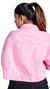Pink Fringe Bedazzled Denim Jacket
